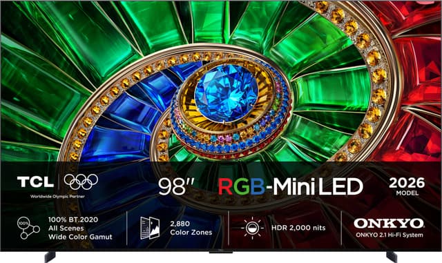 TCL 98" RM7L 4K RGB-Mini LED TV (2026)