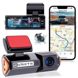 4K-kojelautakamera ADAS edessä ja takana GPS 5G WiFi yönäkö silmukkatallennuksella DVR-kojelautakamera