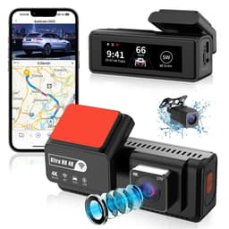 Kaksois-4K-kojelautakamera HDR-yönäköllä, ADAS GPS-pysäköinninvalvonta, DVR