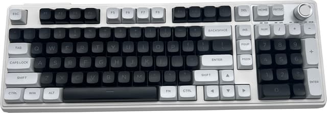 NÖRDIC Mekaniskt tangentbord med volymratt, Bluetooth/Trådbundet, US Layout