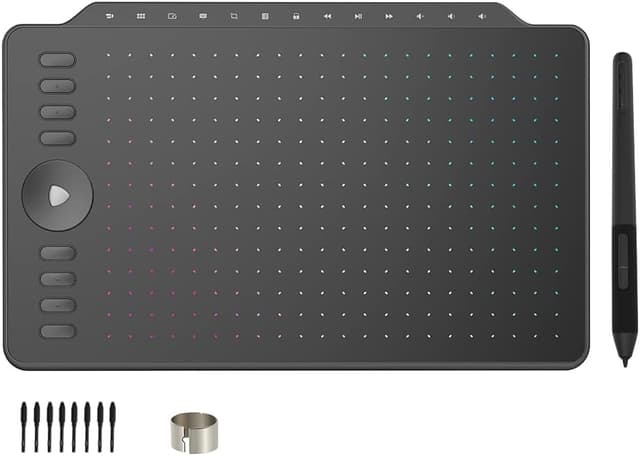 GAOMON Grafisk Tegneplade 12"" med 8 genvejsknapper & 13 multimedieknapper
