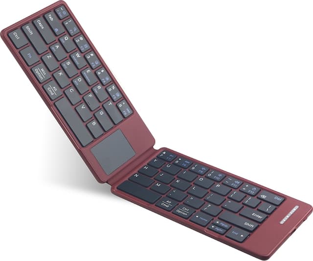 NÖRDIC Bluetooth-tangentbord med touchpad, ultratunt och portabelt för Windows, Mac, iOS och Android, US-layout