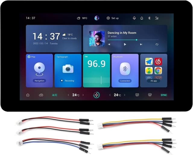 Waveshare 7"" ESP32-S3 Touch Display Udviklingskort, 800 x 480, 65k RGB, 5-punkts touch, Understøtter WiFi og Bluetooth