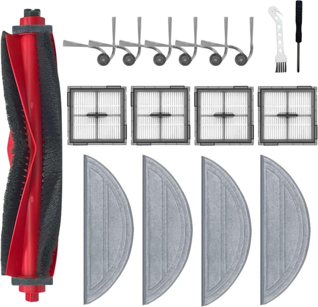 ROBOROCK Q10 S5+ Dammsugare Tillbehörskit – Huvudborste, Filter, Moppar, Sidoborstar, 17 Delar