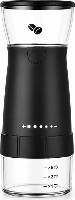 Bærbar Elektrisk Kaffekvern - USB Oppladbar med Keramisk Burr Black