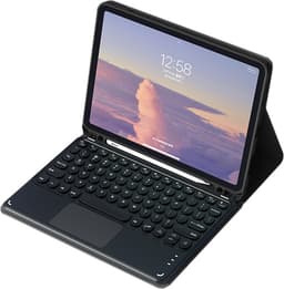 Bluetooth-tangentbordsfodral för Galaxy Tab S7 FE Black