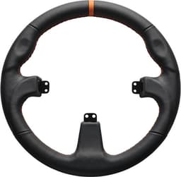 Asetek Racing rund rattring (svart läder)