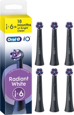 Oral-B iO Radiant White børstehoveder 785051 (sort) 6 stk