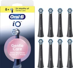 Oral-B iO Gentle Care hammasharjan vaihtopäät 778602 (musta) 8 kpl