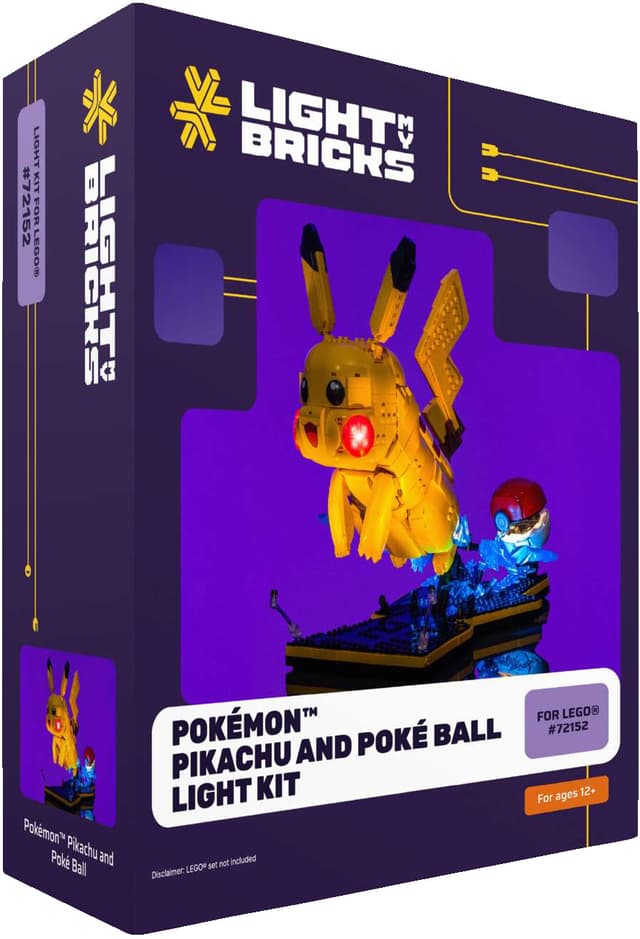 Light My Bricks ljuskit Pokémon Pikachu and Poké Ball 72152