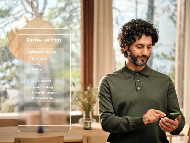 Få optimerte innstillinger for matlaging med damp med KI TasteAssist