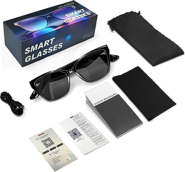 AI Smarta Glasögon Audio Handsfree Bluetooth Hörlurar Intelligenta Översättning
