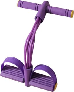 6-rörs Fotpedal Motståndsband - Träning för Mage och Kärna, Yoga & Hemmagym Purple