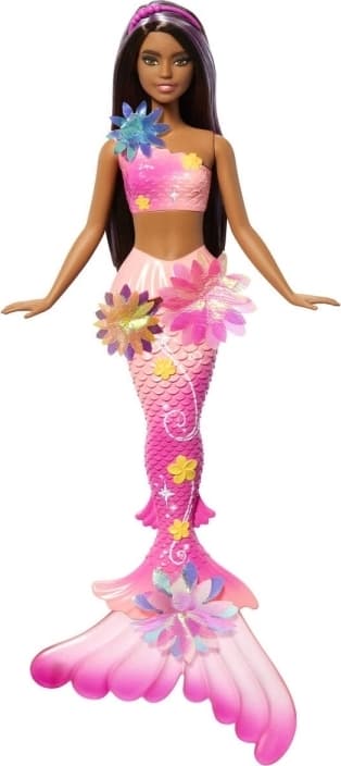 Barbie Blooming Magic Docka med svart sjöjungfru (JDM73)
