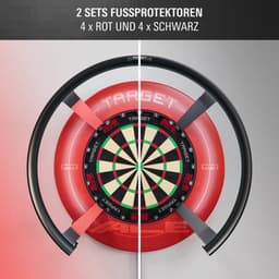 Target Darts Omni kaappijalkasuojat (musta, punainen)
