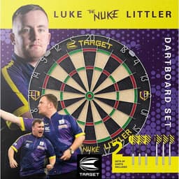 Target Darts Luke Littler darttavla med 6 pilar