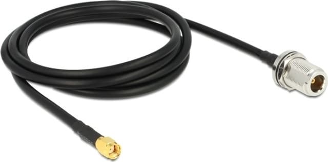 DeLOCK antennkabel, N hona - RP SMA hane, 50Ohm, 1,5m