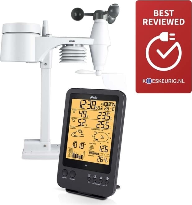 Alecto Professionel vejrstation med trådløs sensor sort