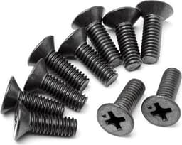Flat Head Screw M4X12Mm (6Pcs)
