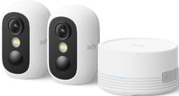 Eufy eufyCam C35 sikkerhedskamera + HomeBase Mini (hvid, 2 stk)
