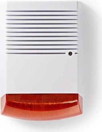 Nedis Dummy Säkerhets siren | IP44 | Batteridriven | Utomhus | Orange / Vit