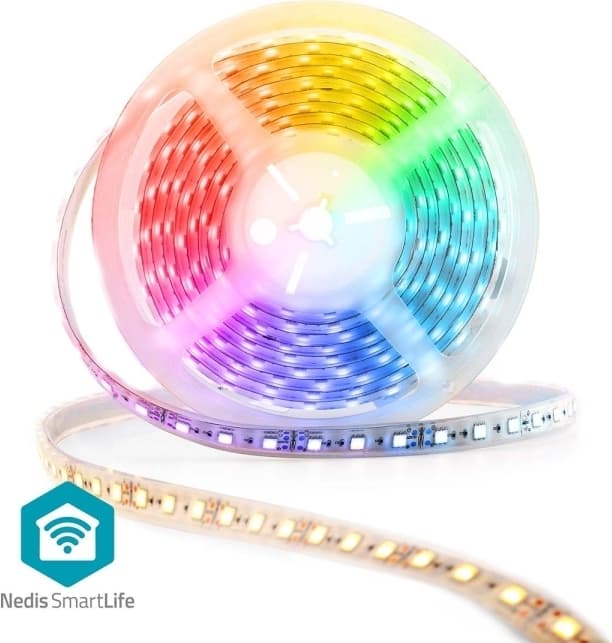 Nedis SmartLife LED-Remsa | Wi-Fi | Kall Vit / RGB / Varm Vit | SMD | 5.00 m | IP21 | 2700 - 6500 K