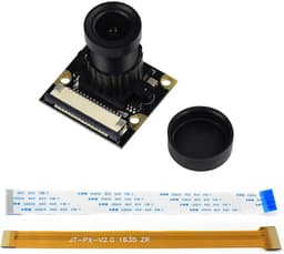 Waveshare Raspberry Pi Camera (F) 5MP OV5647 Night Vision Kameramodul Kit, 1080p IR-kamera med webbkamerafunktion för alla versioner av Raspberry Pi