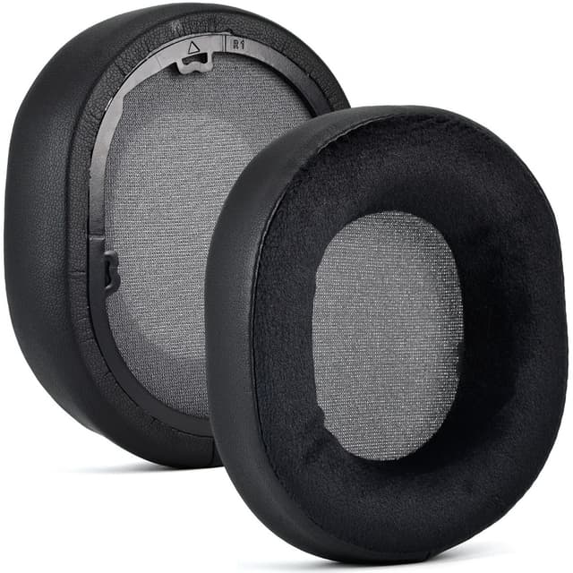 2 st Ersättningsöronkuddar - PU-läder & Plysch, kompatibla med Corsair HS55, HS55 Pro, HS65