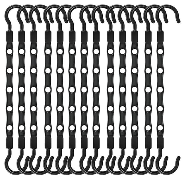 PLASTGALGAR FÖR KLÄDER - 12-PACK, Roterbara och Hopfällbara, Utrymmesbesparande