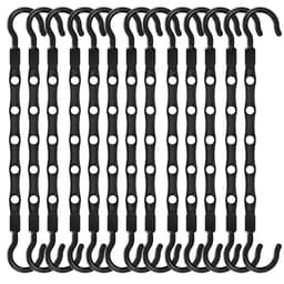 PLASTGALGAR FÖR KLÄDER - 12-PACK, Roterbara och Hopfällbara, Utrymmesbesparande Black
