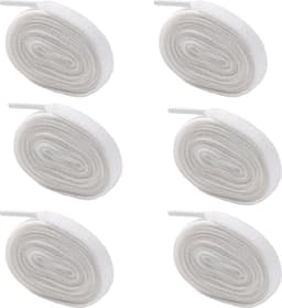 Flate skolisser i polyester, 4 par White S