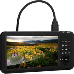 HD-videoinspilningsboks, video fra HDMI, RCA, VHS, VCR, DVD, videokamera, Hi8, 7"" skærm