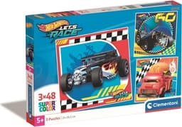 Clementoni 3x48 brikker Puslespil Børn Hotwheels