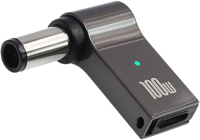 NÖRDIC USB-C till Laptopladdningsadapter, USB-C till DC-kontakt, 100W PD, DC 7,4×5,0mm för HP