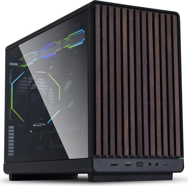 LIAN LI A3-mATX-WD 黒 ウッド micro-ATX PCケース LIAN LI A3-mATX