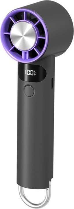 Digital-käsituuletin 5-nopeutta 2000mAh akulla USB-ladattava matkalle Grey