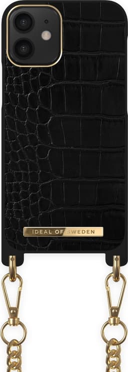 Necklace Case iPhone 12 Mini Jet Black Croco
