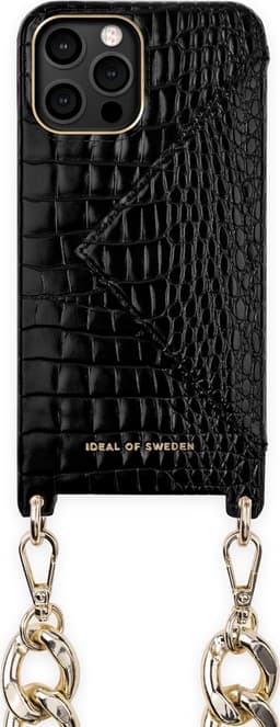 Necklace Case iPhone 12 / 12 Pro Neo Noir Croco