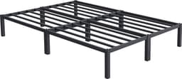 ML-Design metal seng 140x200 cm på stålramme med lamellbund, antracit