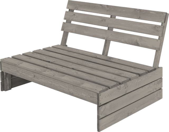 ECD Germany haverbænk, grå, 3-personers med ryglæn, 120x76,5x70 cm, vejrbestandig