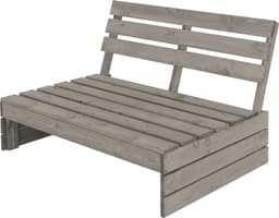 ECD Germany haverbænk, grå, 3-personers med ryglæn, 120x76,5x70 cm, vejrbestandig