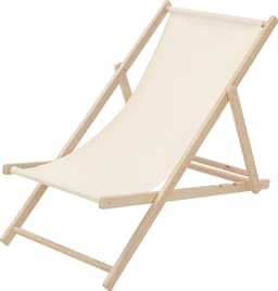 ECD Germany taitettava puuterassituoli 3 asentoa 120 kg beige puutarha ranta
