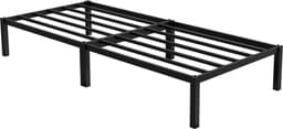 ML-Design metallsäng 90x200 cm på stålram med lamellbotten, svart