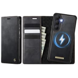 CASEME Til Samsung Galaxy S26 Lommebokdeksel Magnetisk Avtakbar RFID Beskyttelse - Svart