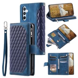 För Samsung Galaxy A17 5G / A26 5G Zipper Wallet Case Rhombus Telefonfodral