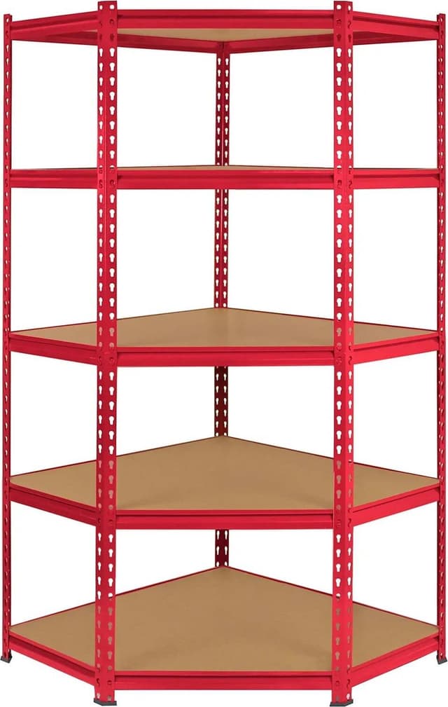 Monster Racking Z-Rax Hjørneopbevaringshylde Enhed, Rød, 90cm Bred