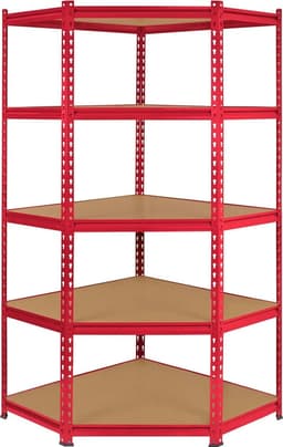 Monster Racking Z-Rax Hjørneopbevaringshylde Enhed, Rød, 90cm Bred