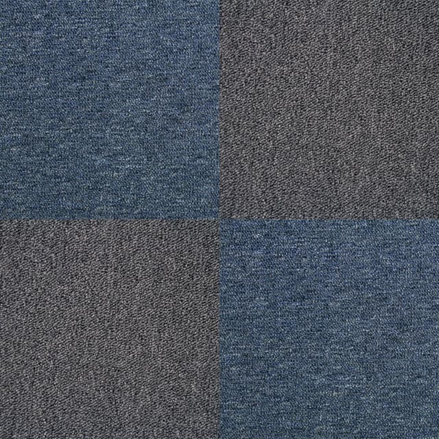 40 x Tæppefliser 10m2 / Stormblå og Sort Charcoal