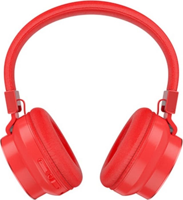 AZEADA Trådlösa Hörlurar Over Ear Bluetooth-kompatibla 5.0 HiFi-headset - Röd