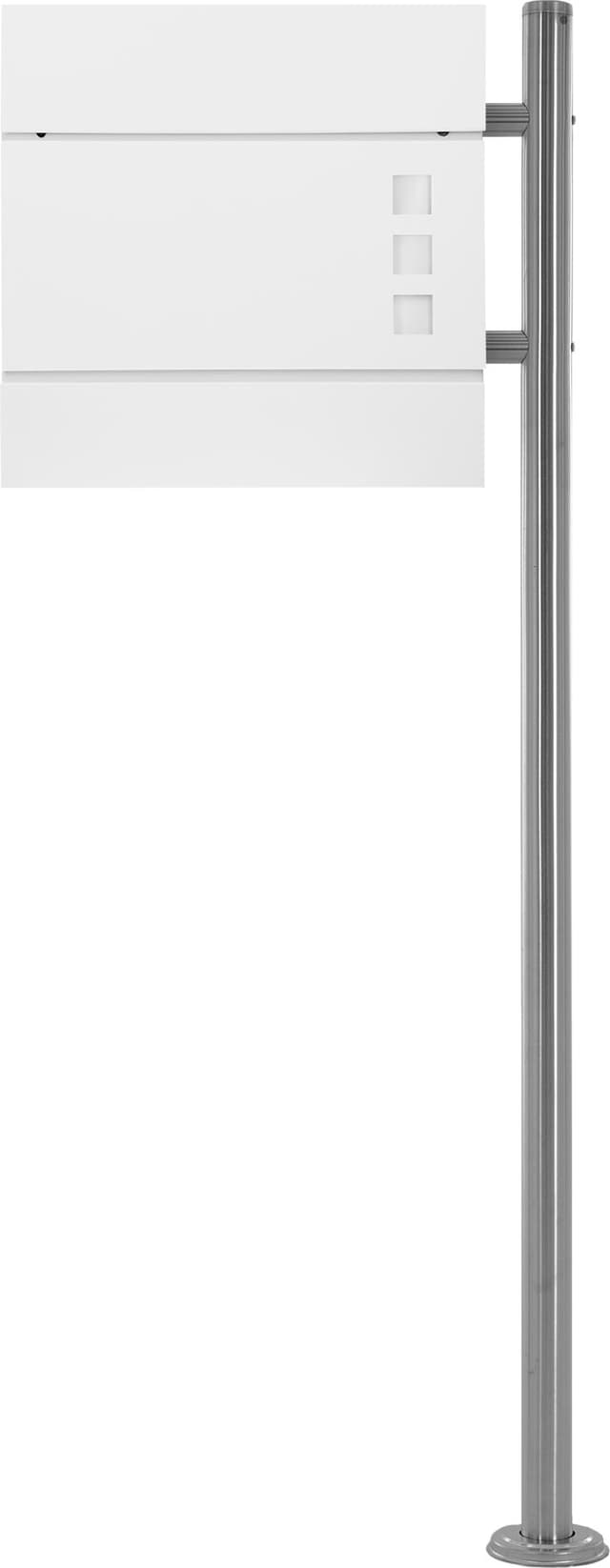 Fritstående postkasse med avisrum, designpostkasse med stolper